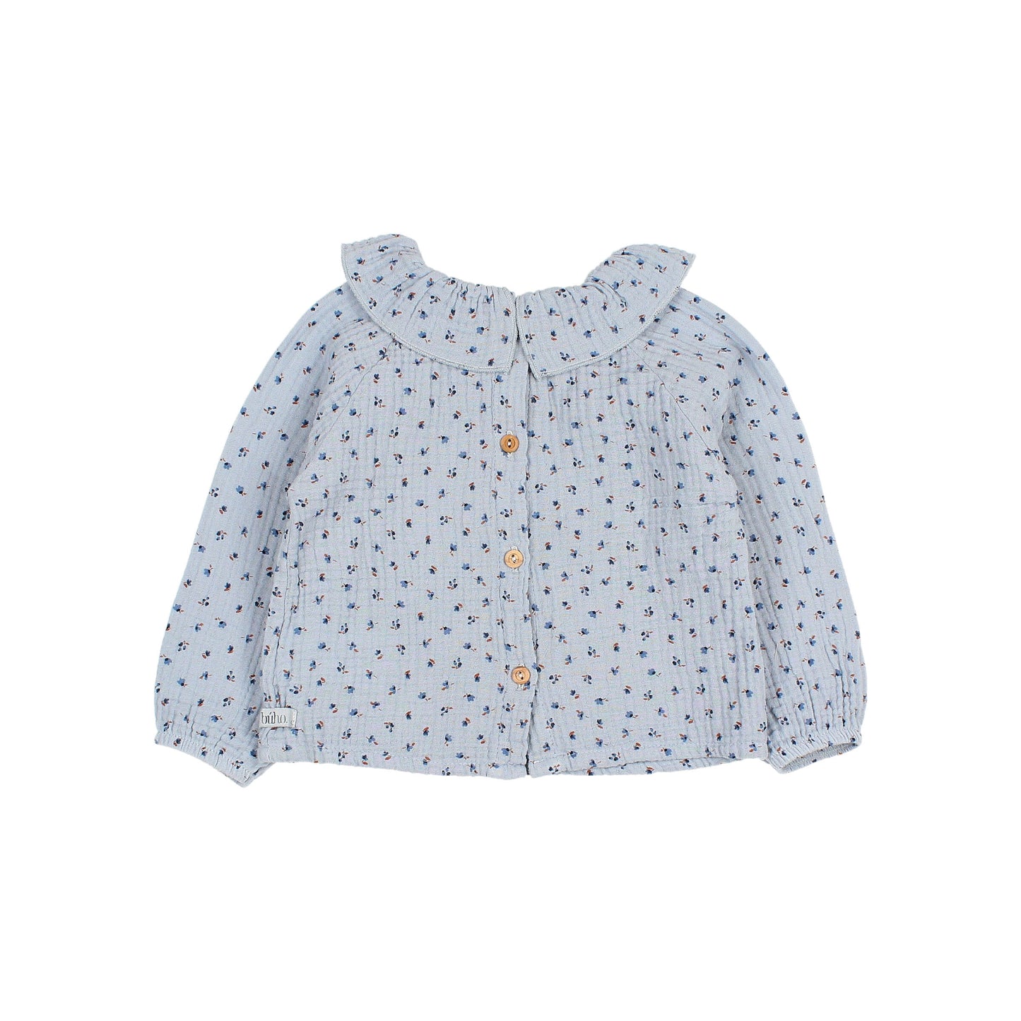Musselinbluse von Búho, Gr. 3-24 Monate, Farbe: soft blue