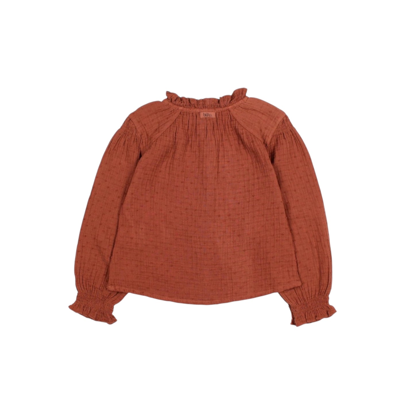 Bluse mit Rüschen von Búho, Gr. 3-10 Jahre, Farbe: rust