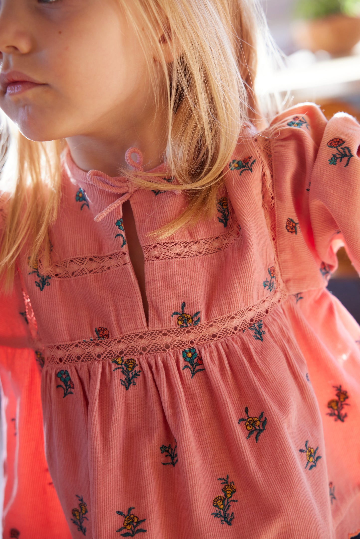 Bluse aus Mikrocord von Bonheur du jour Paris, Gr. 2-6 Jahre, Farbe: rose