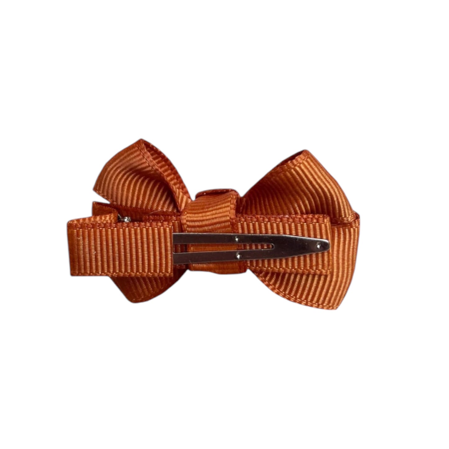 Haarschleife mit Clip in Rostbraun