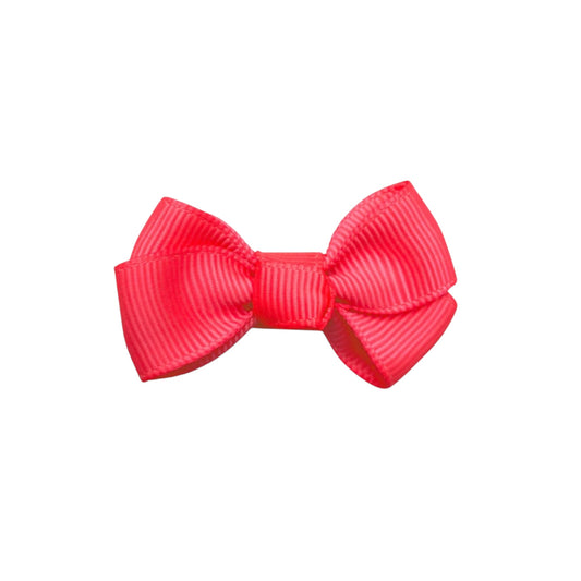 Haarschleife mit Clip in Neonkorall
