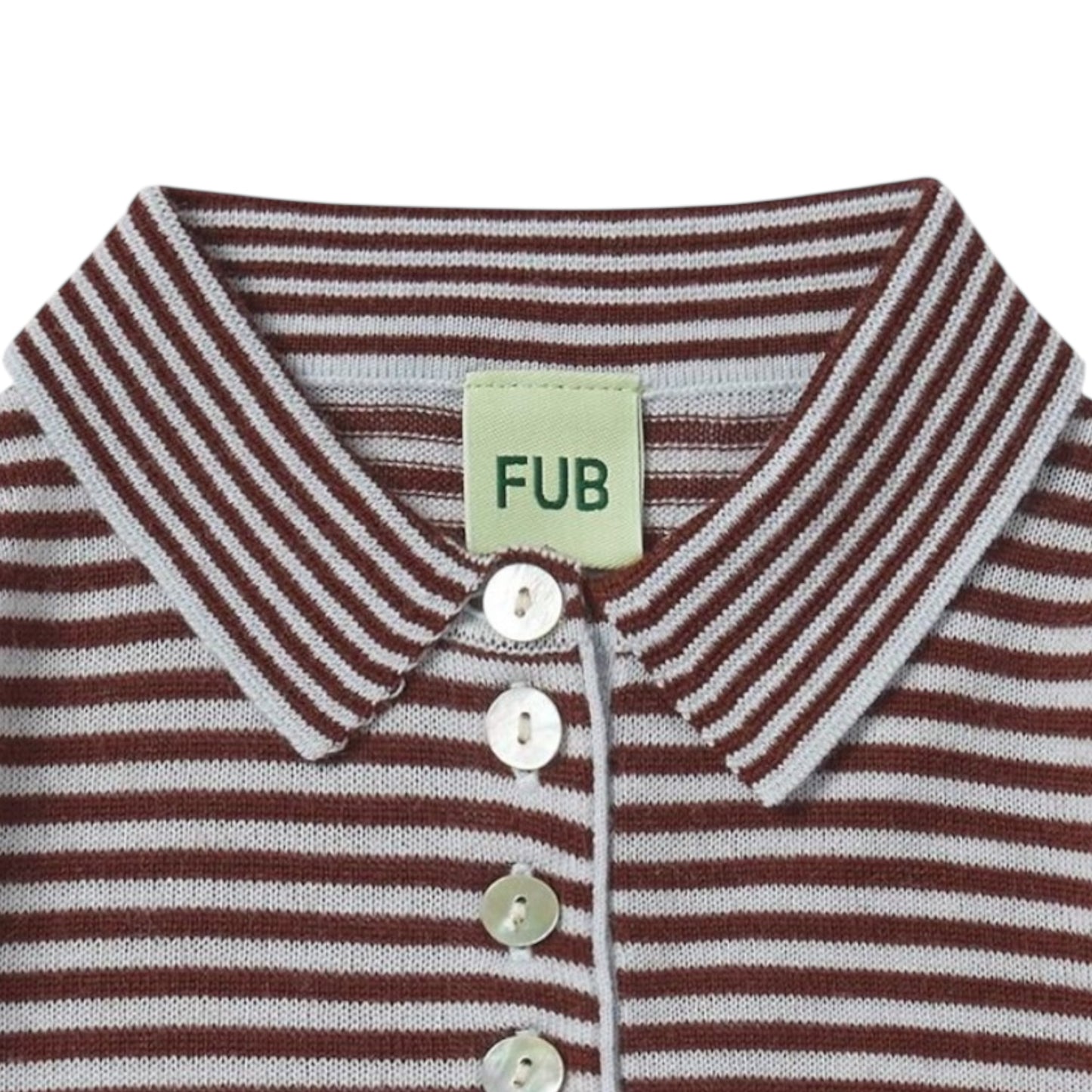 Poloshirt aus Merinowolle von Fub, Gr. 100-150, Farbe: ice/ clay