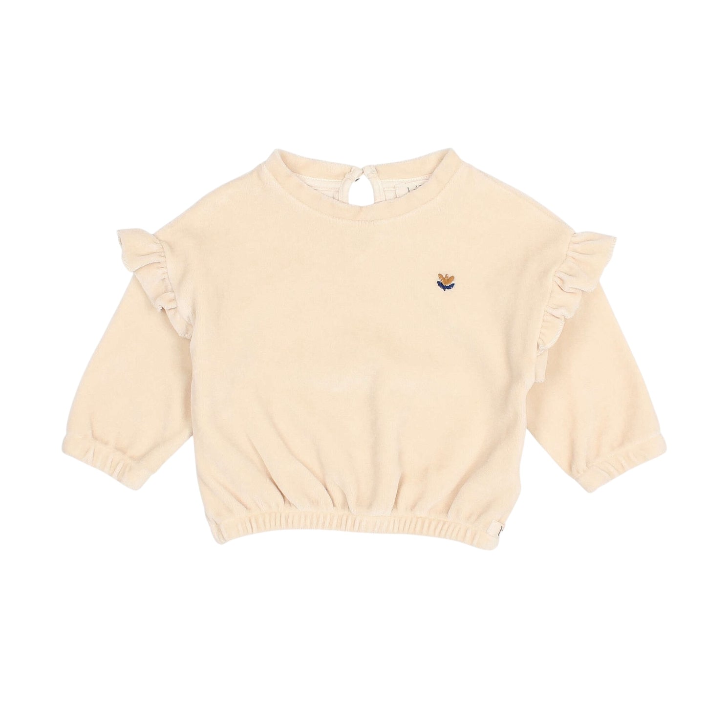 Samt Sweatshirt von Búho, Gr. 3-6 Monate, Farbe: ivory