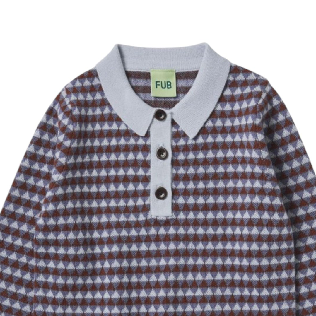 Poloshirt aus Merinowolle von Fub, Gr. 100-140, Farbe: ice