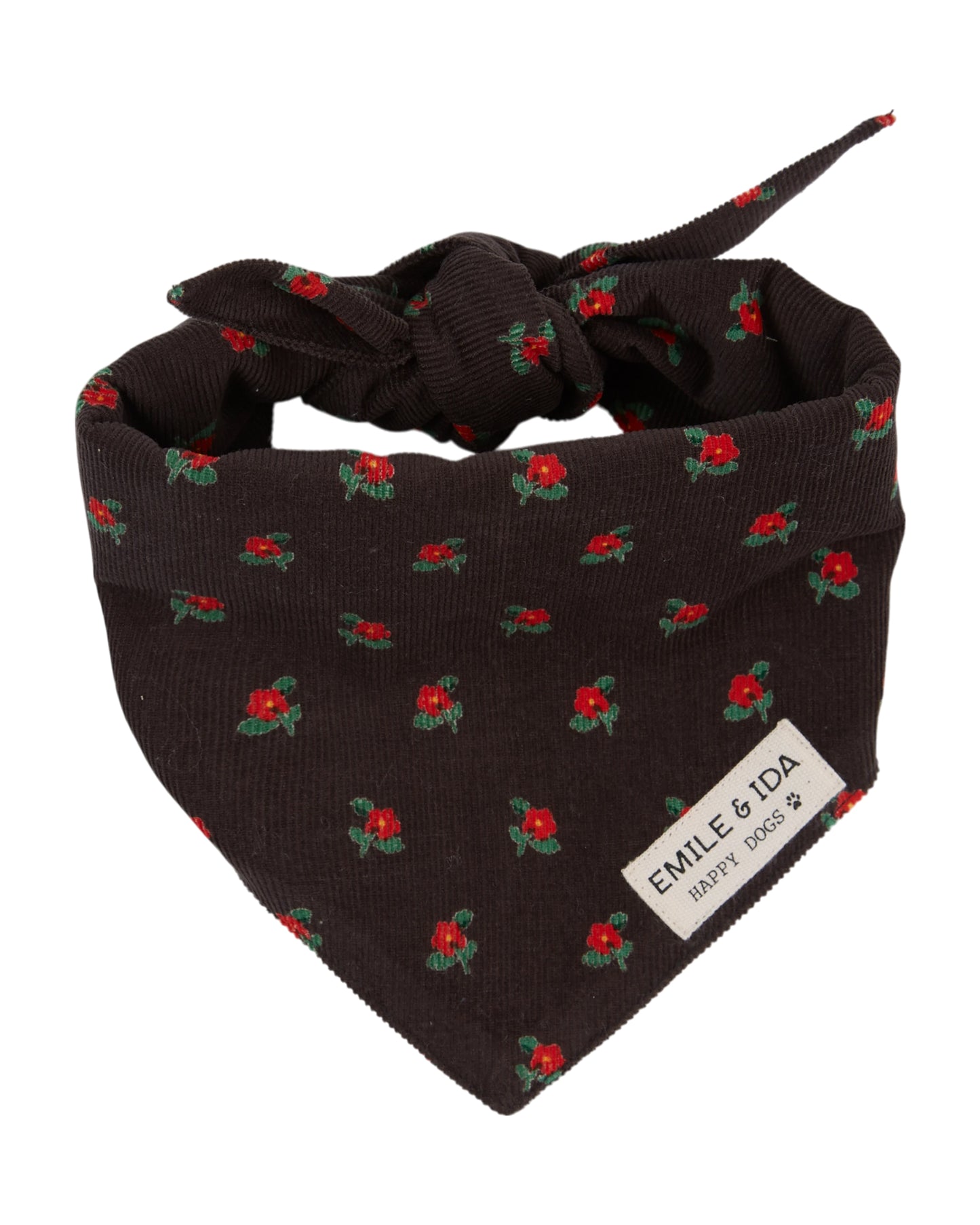 Dog Bandana von Emile et Ida, Poppy noir