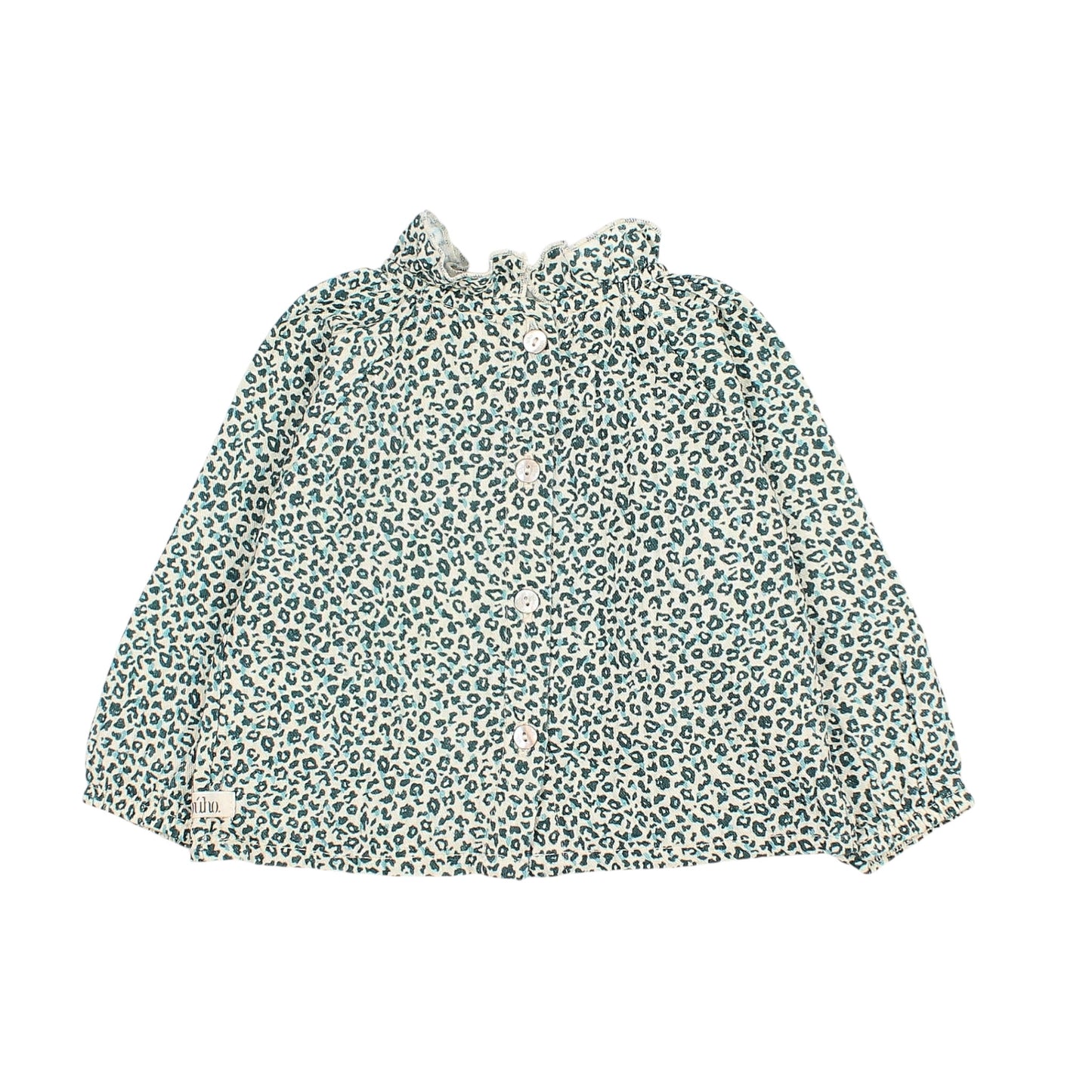 Bluse mit Animalprint von Búho, Gr. 6-24 Monate, Farbe: alpine green