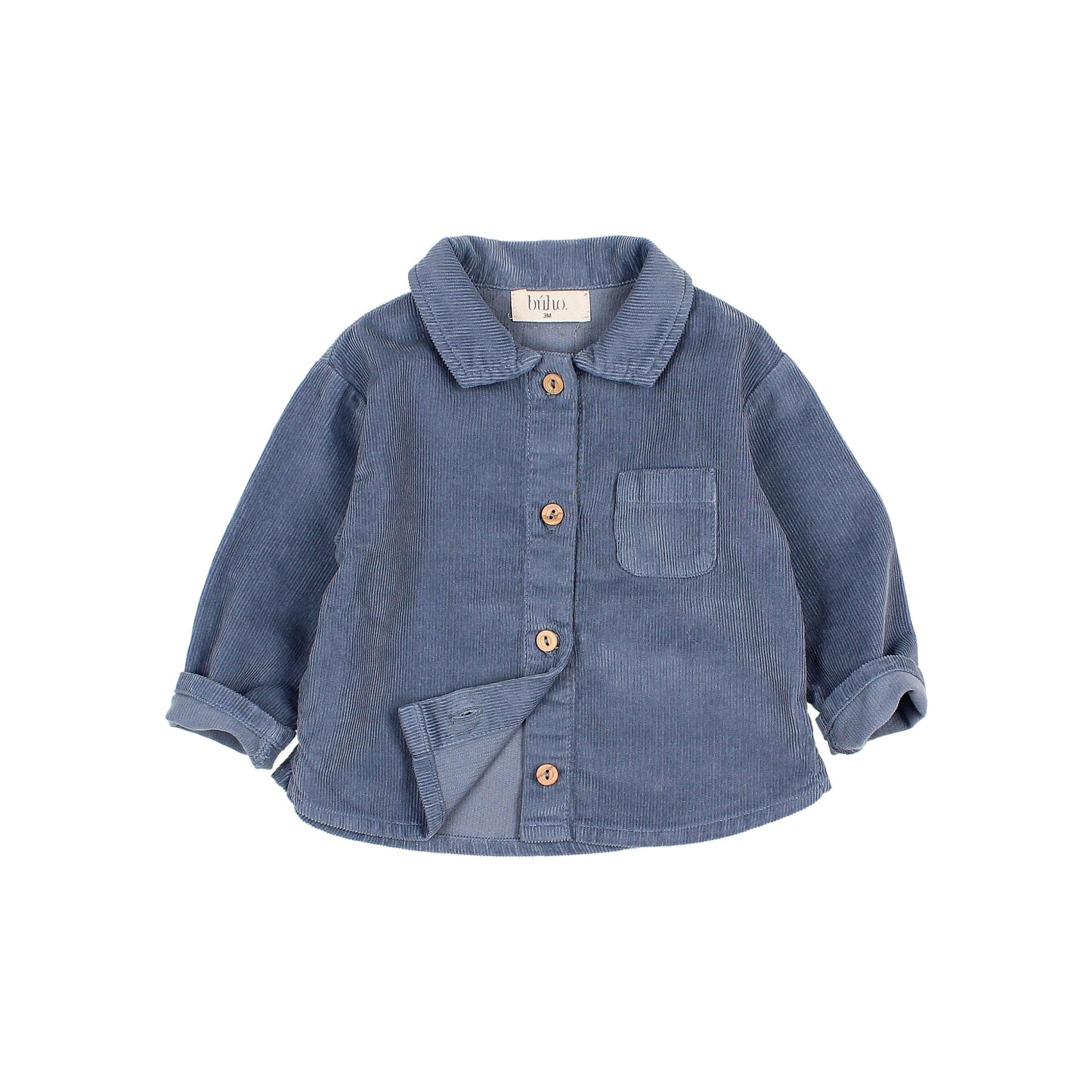 Hemd aus Mikrocord von Búho, Gr. 6-24 Monate, Farbe: artic blue