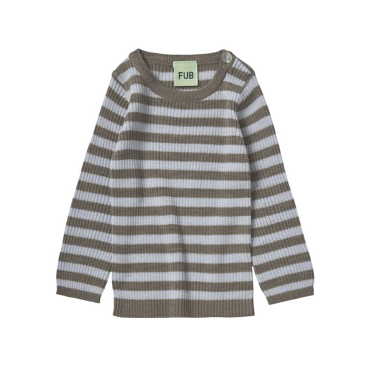 Ripp Strickshirt von Fub, Gr. 56-90, Farbe: hazel melange/ ice