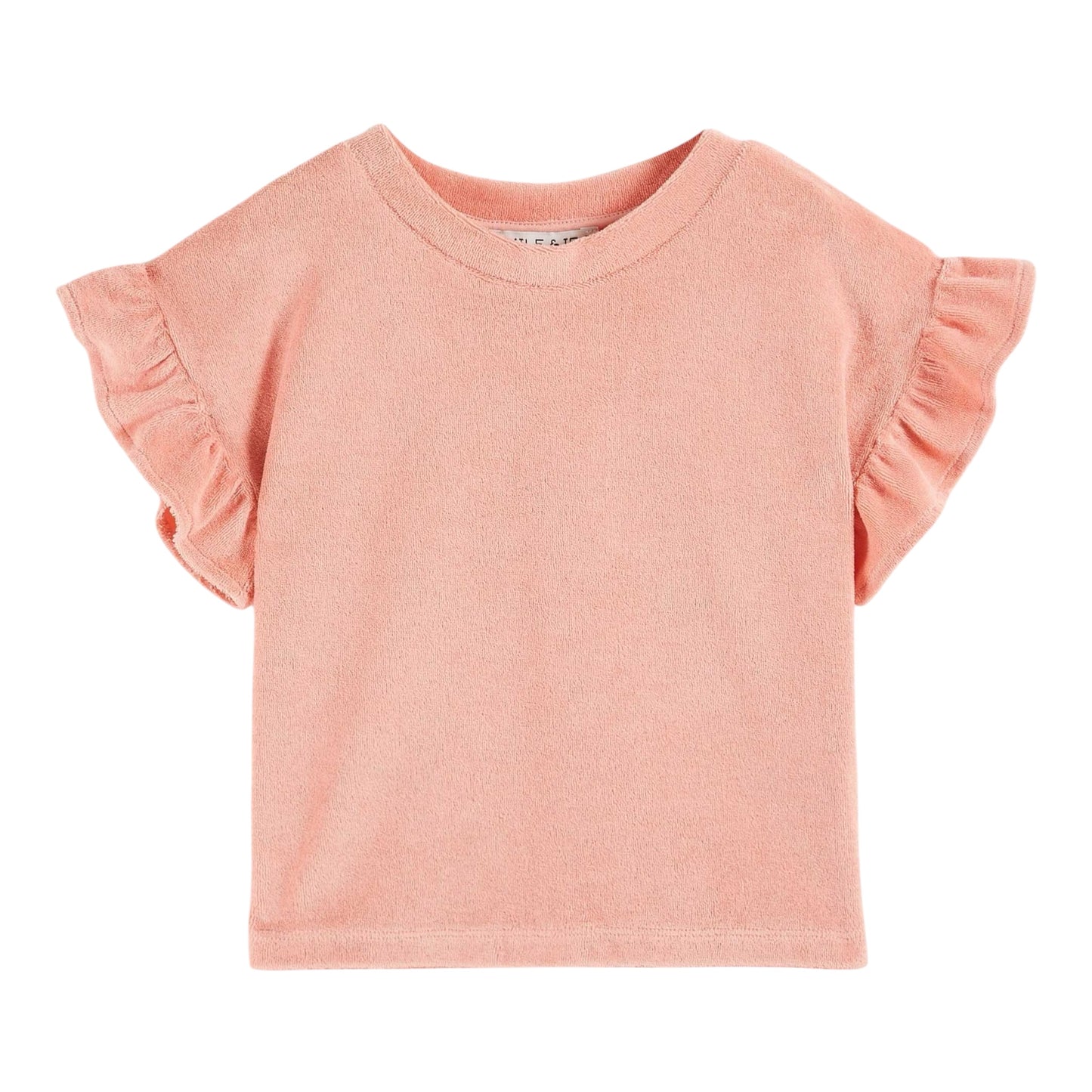 Camiseta de rizo con volantes de Emile et Ida, talla 3-10 años, color: flor