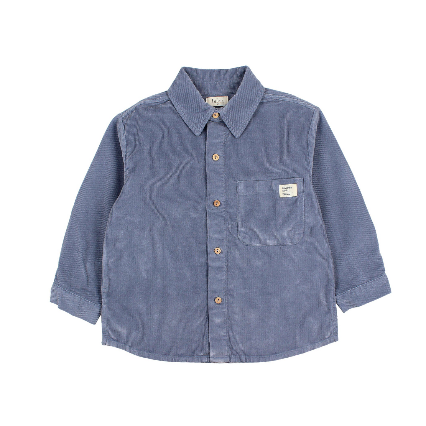 Hemd aus Microcord von Búho, Gr. 3-6 Jahre, Farbe: artic blue