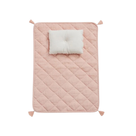 Puppen-Bettwäsche-Set passend zum Puppenwagen von Olliella, Farbe: rose