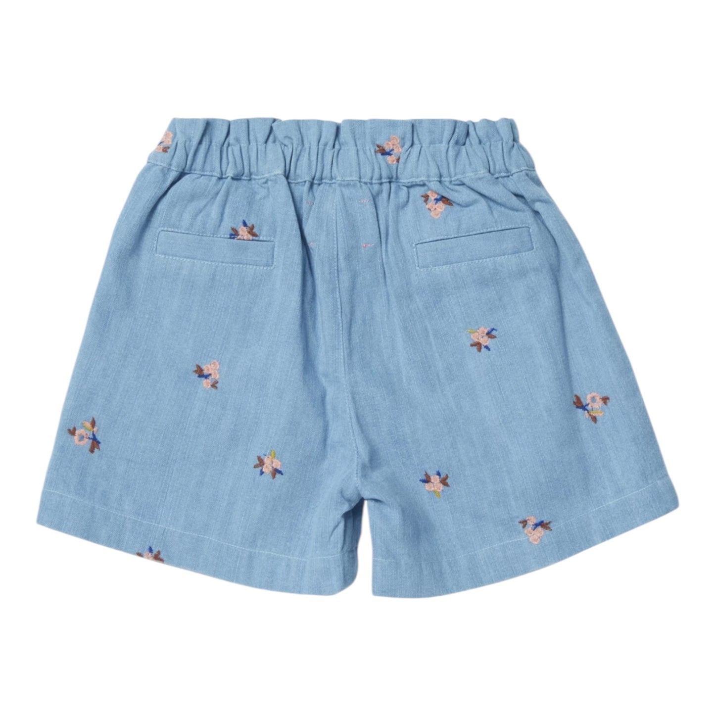 Shorts bordados de Bonheur du jour Paris, talla 4-10 años, color: denim