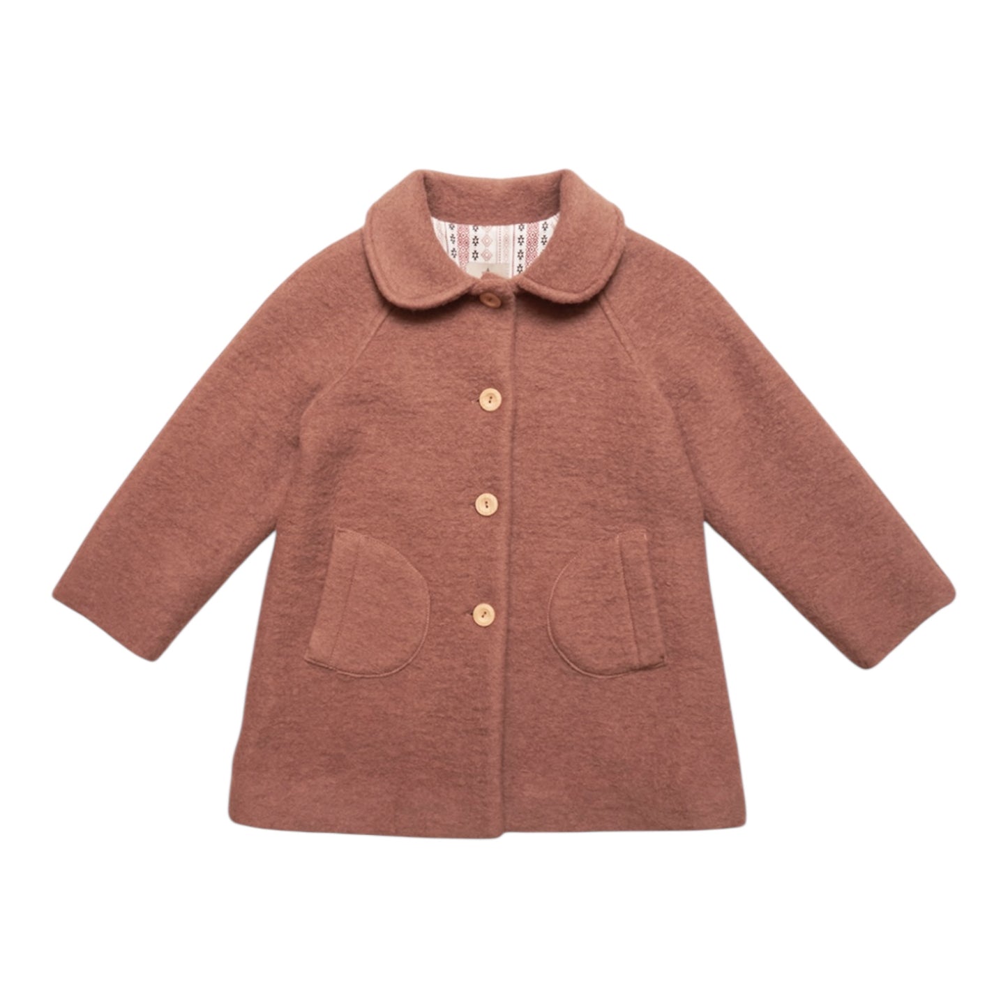 Wool coat by Huttelihut, size 1-10 years, color: dusty rose