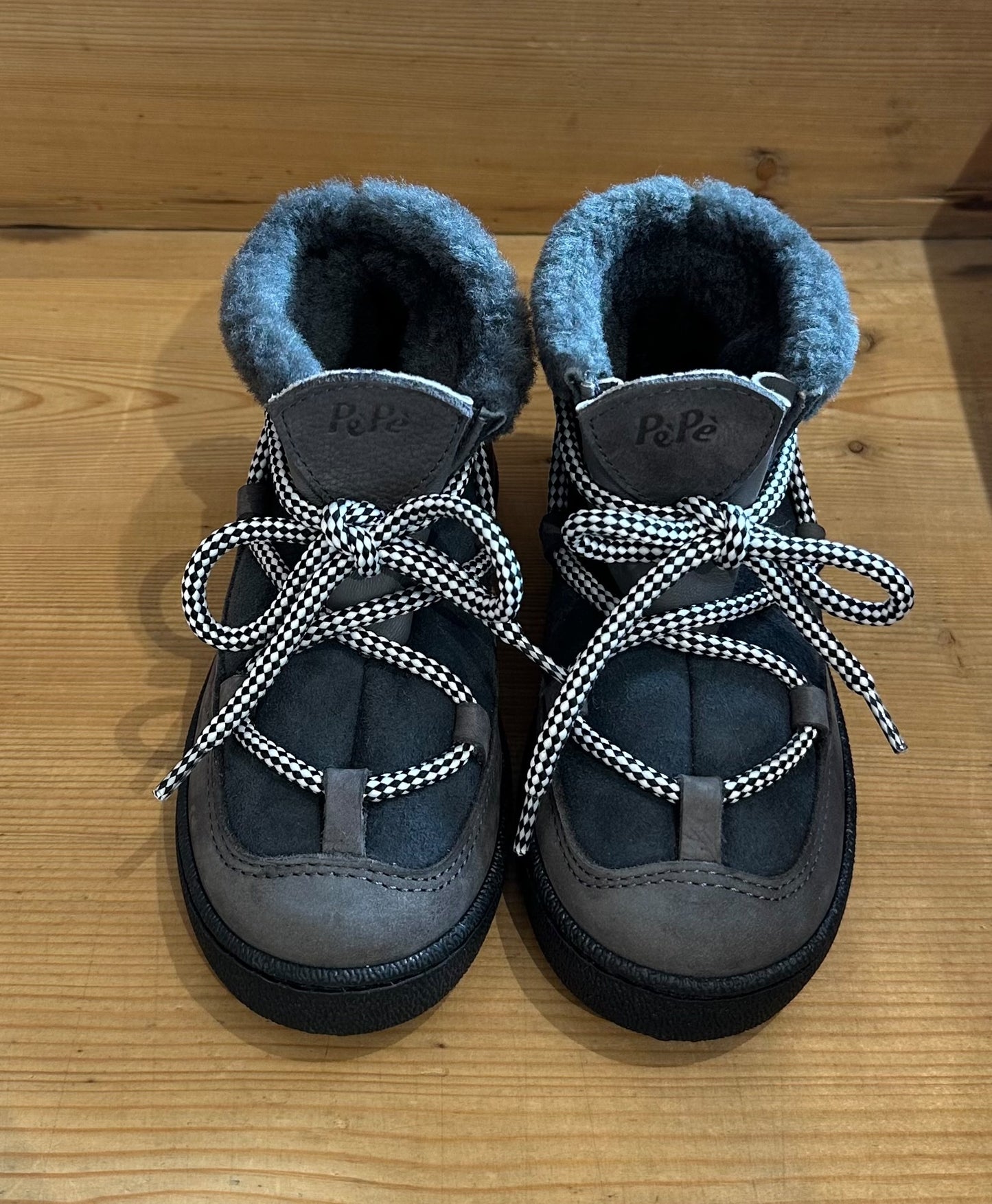 Lammfell-Boots von Pépé, Gr. 23-30, Farbe: anthrazit