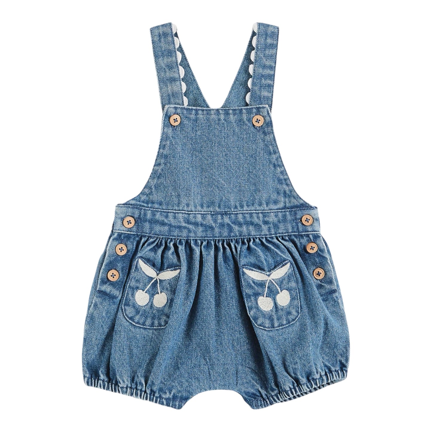 Latzshorts aus Jeans von Emilie et Ida, Gr. 6-24 Monate