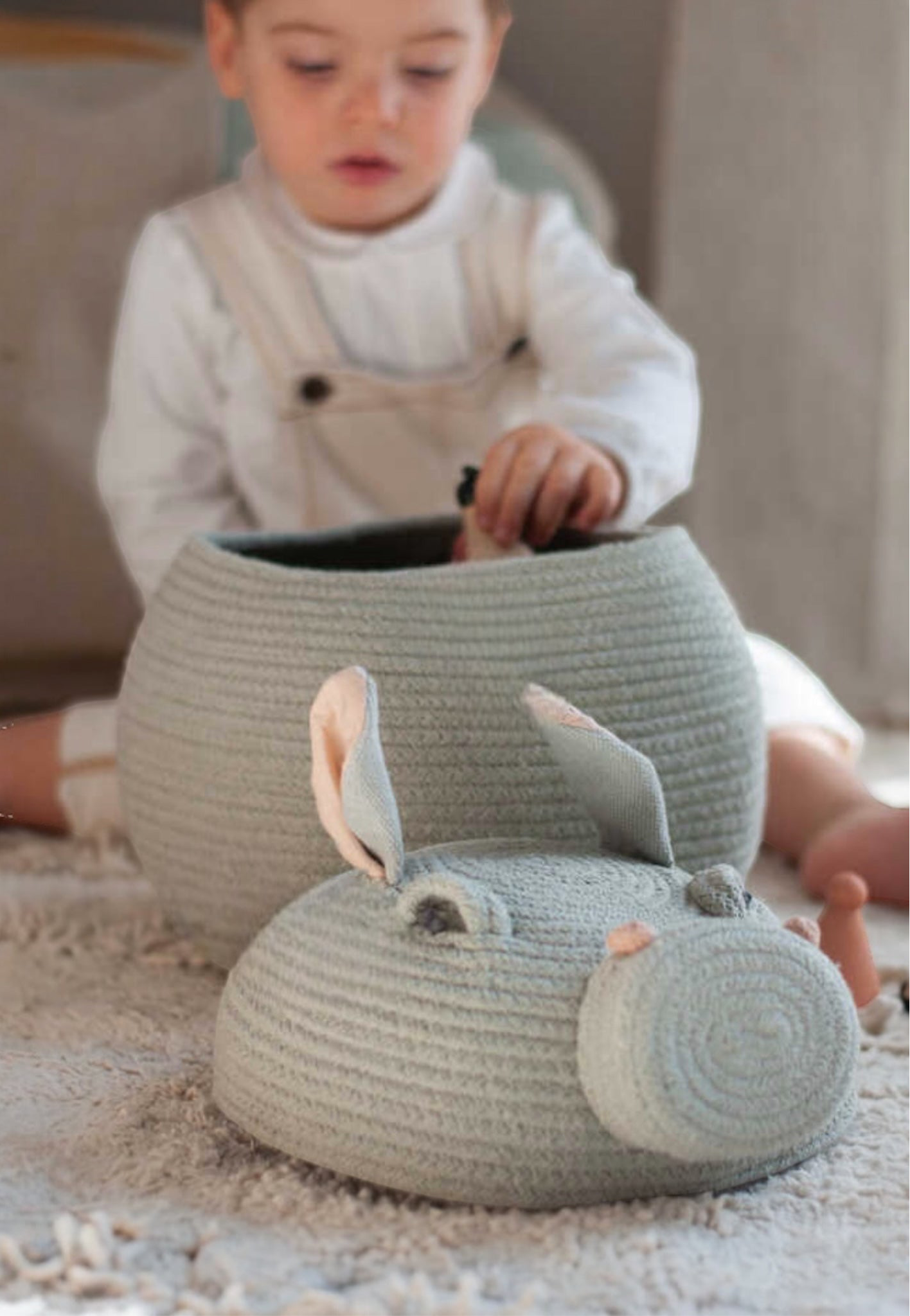 Cesta Henry el hipopótamo de Lorena Canals