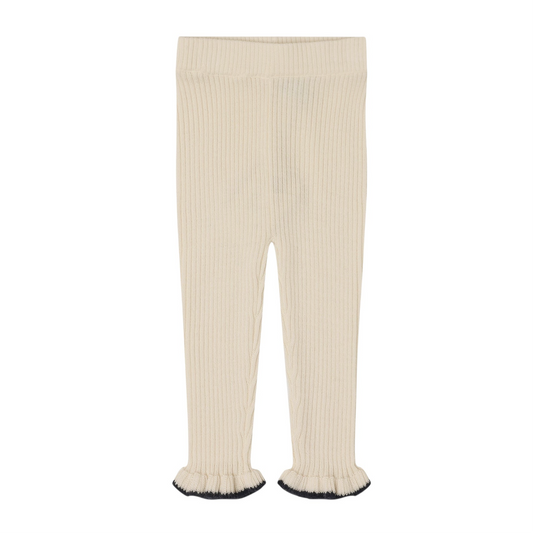 Strickhose mit Rüsche aus Merinowolle von Fub, Gr. 62-92, Farbe: ecru/ dark blue