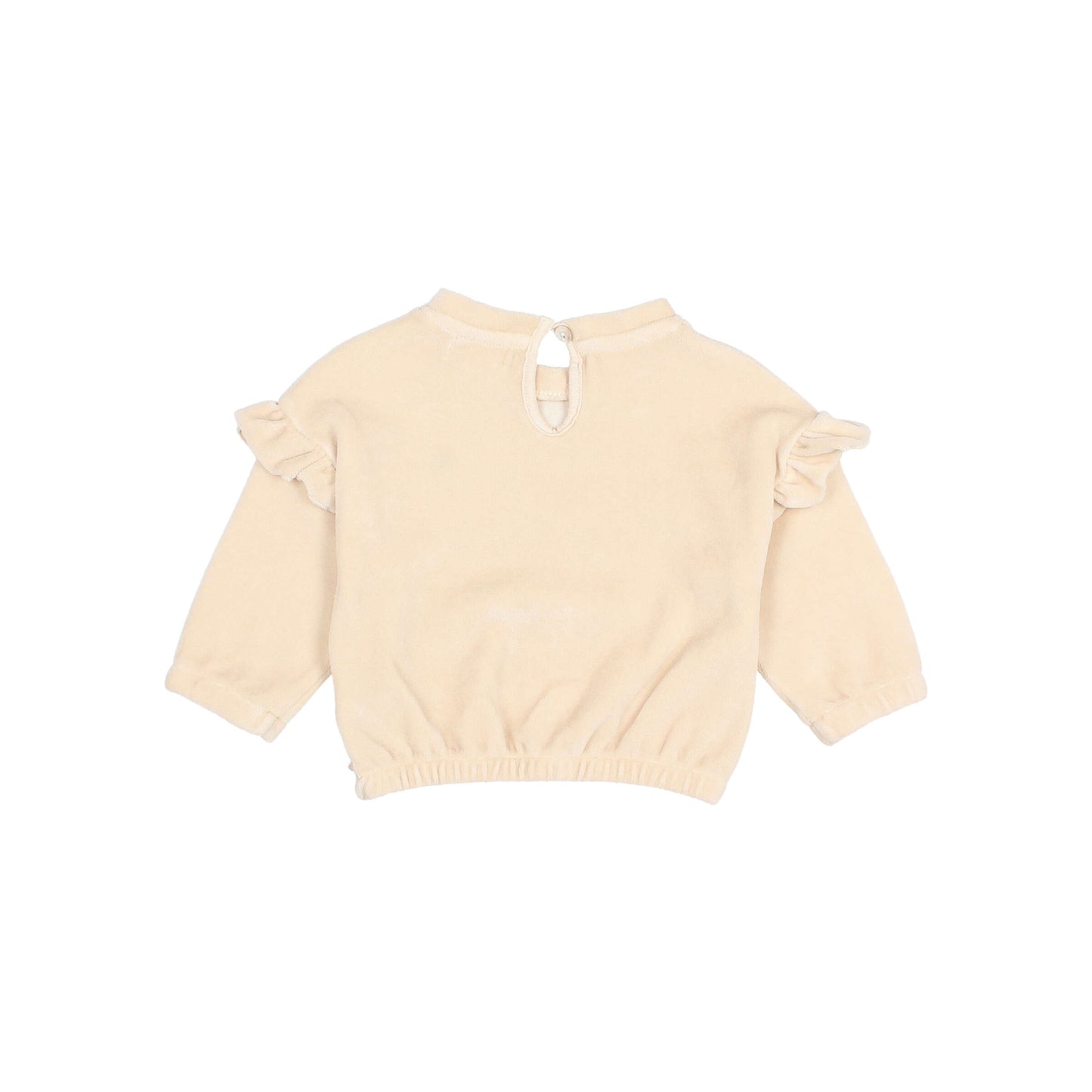 Samt Sweatshirt von Búho, Gr. 3-6 Monate, Farbe: ivory