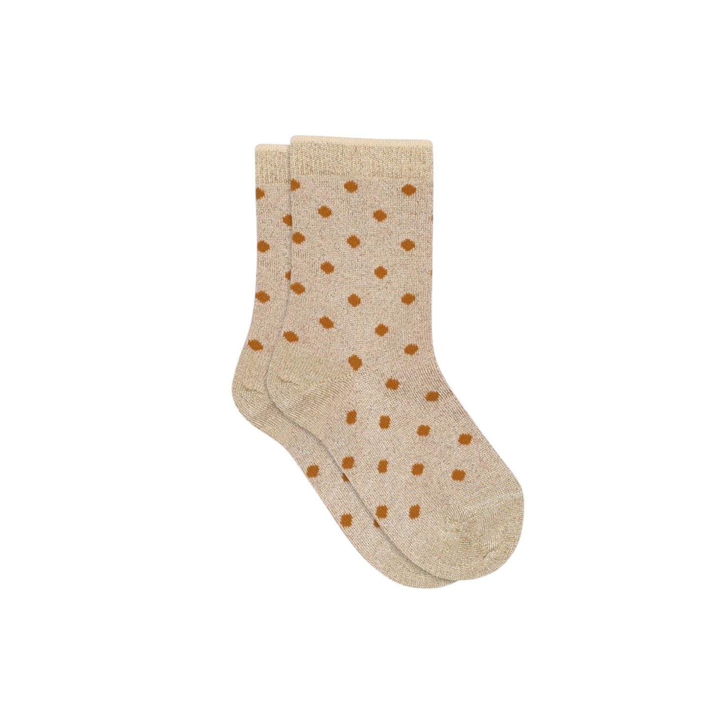 Glitzer Socken mit Pünktlichen von MpKids, Gr. 22-36, Farbe: beige