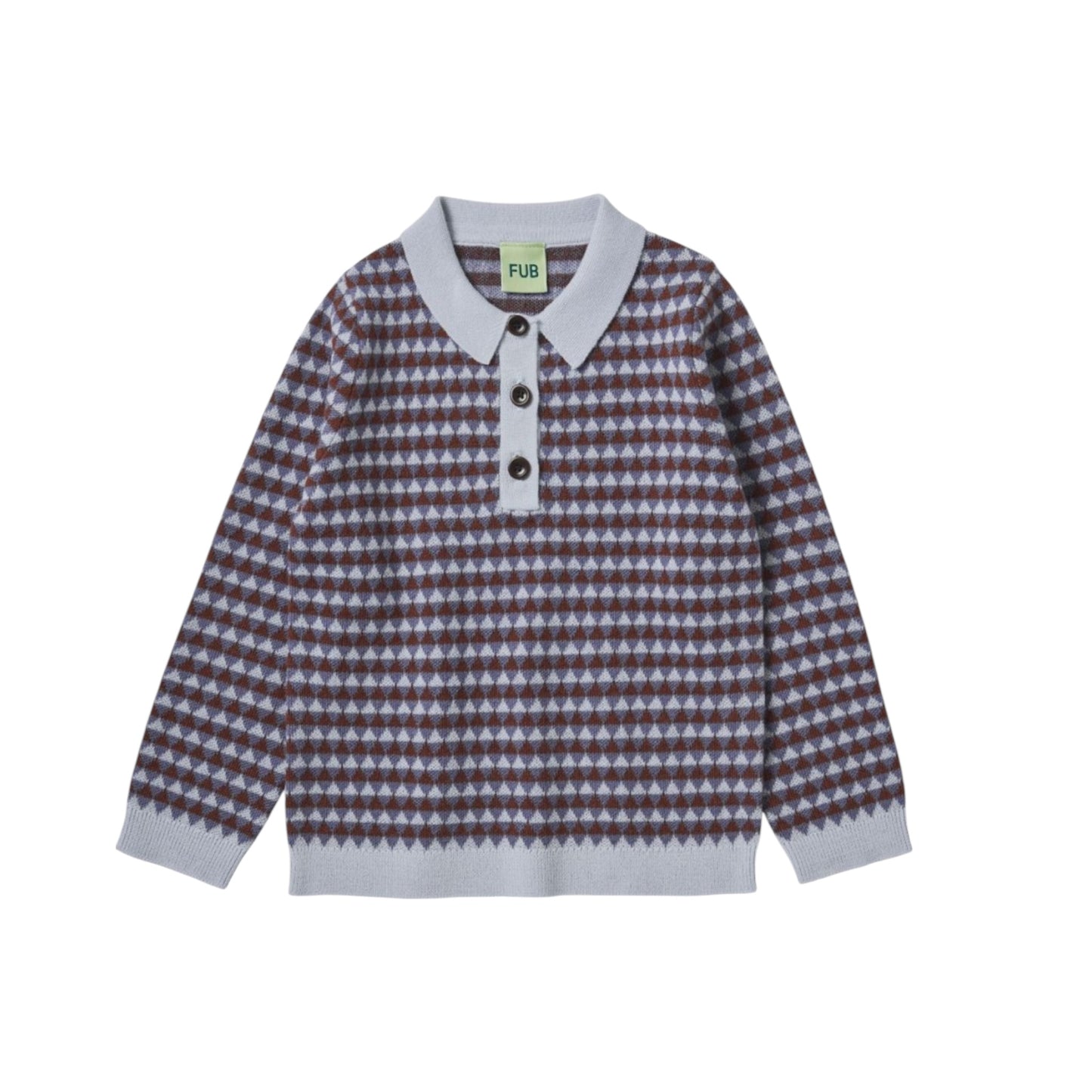 Poloshirt aus Merinowolle von Fub, Gr. 100-140, Farbe: ice