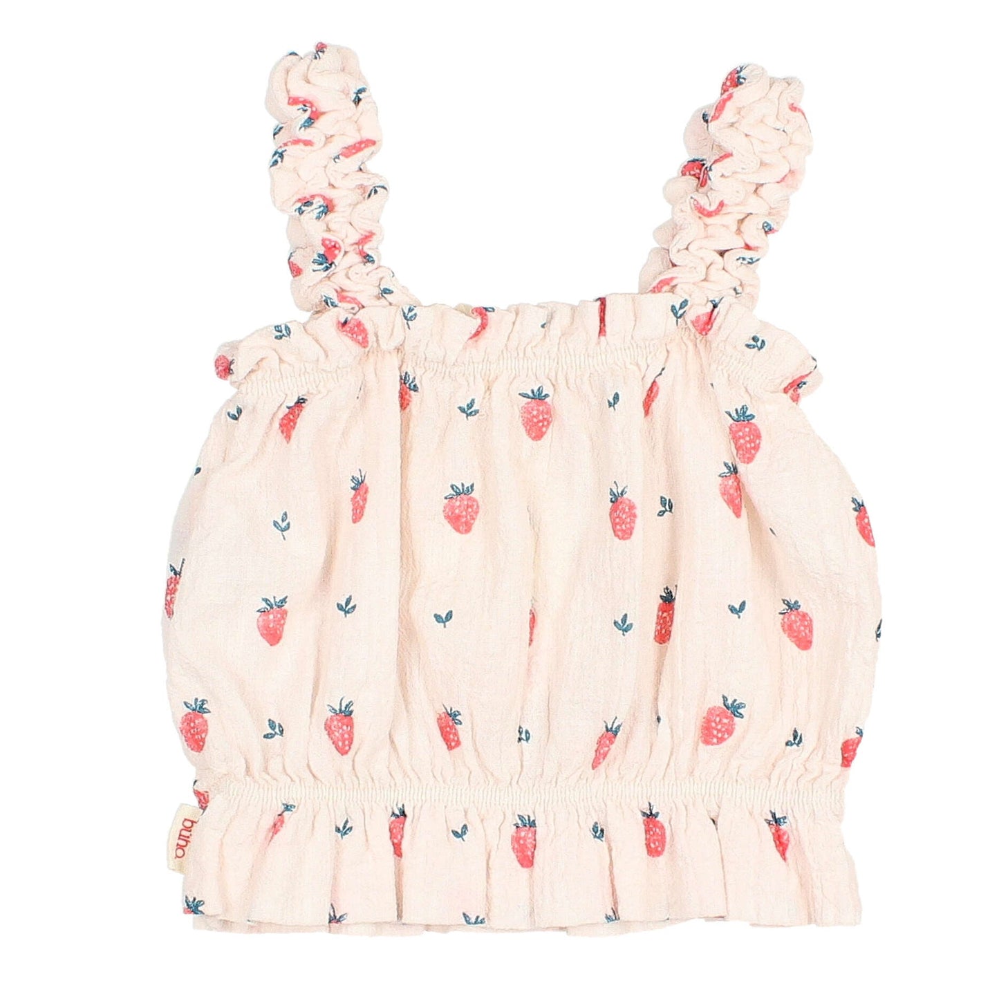 Top mit Erdbeeren von Búho, Hr. 3-8 Jahre, Farbe: cream pink