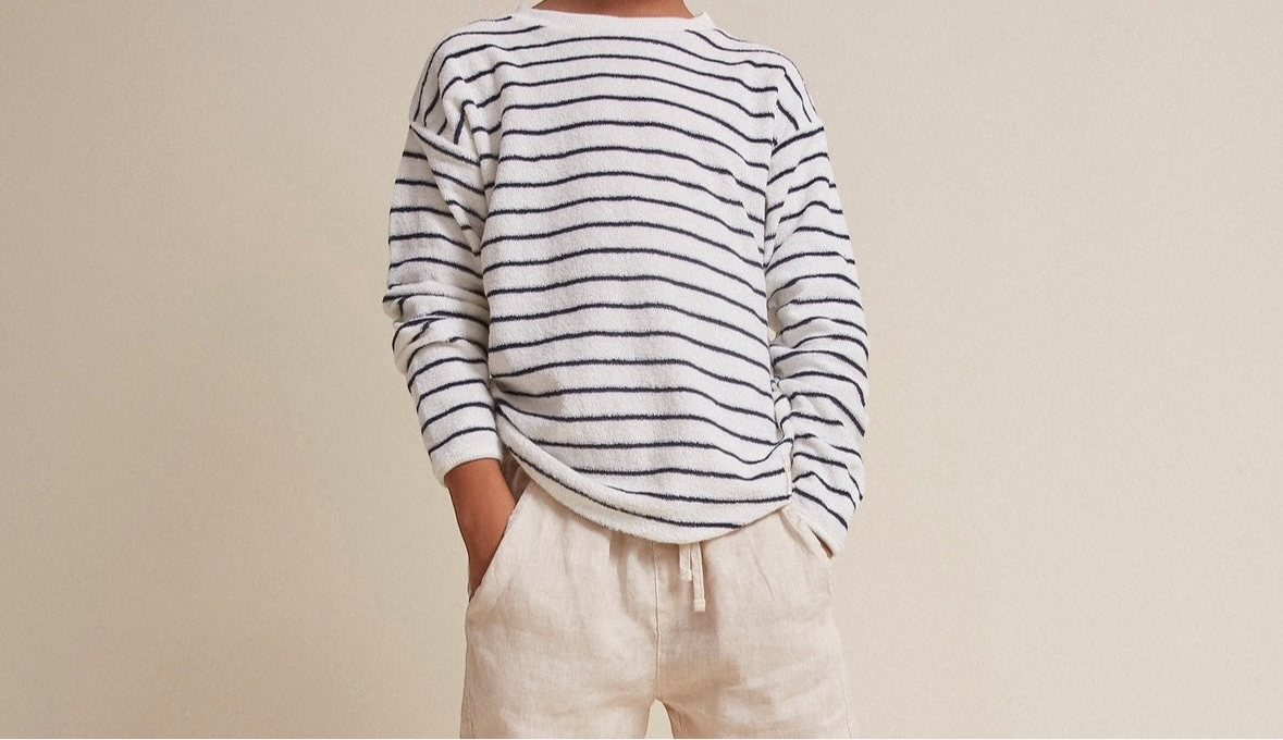 Frottee-Sweatshirt mit Streifen von Búho, Gr. 3-6 Jahre