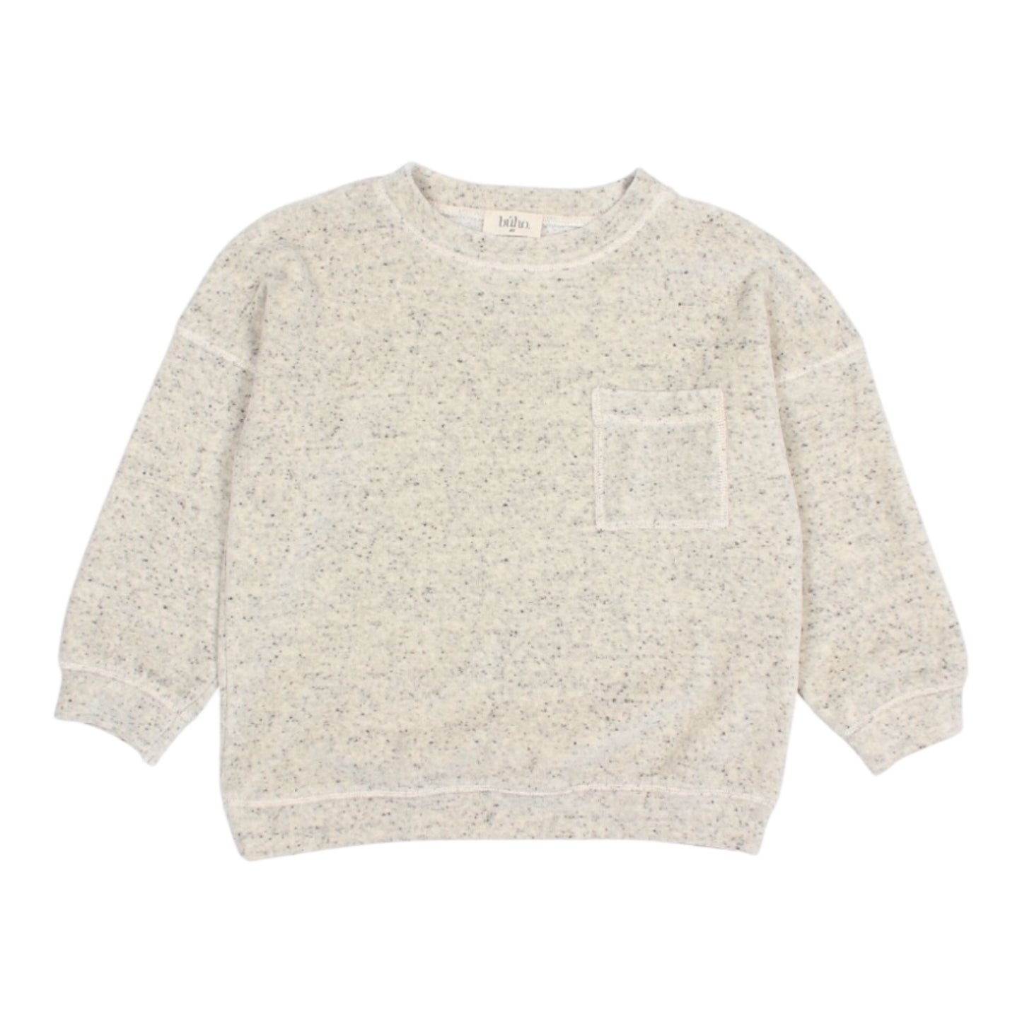 Frottee-Sweatshirt von Búho, Gr. 3-6 Jahre, Farbe: grau meliert