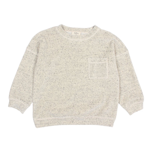Frottee-Sweatshirt von Búho, Gr. 3-6 Jahre, Farbe: grau meliert