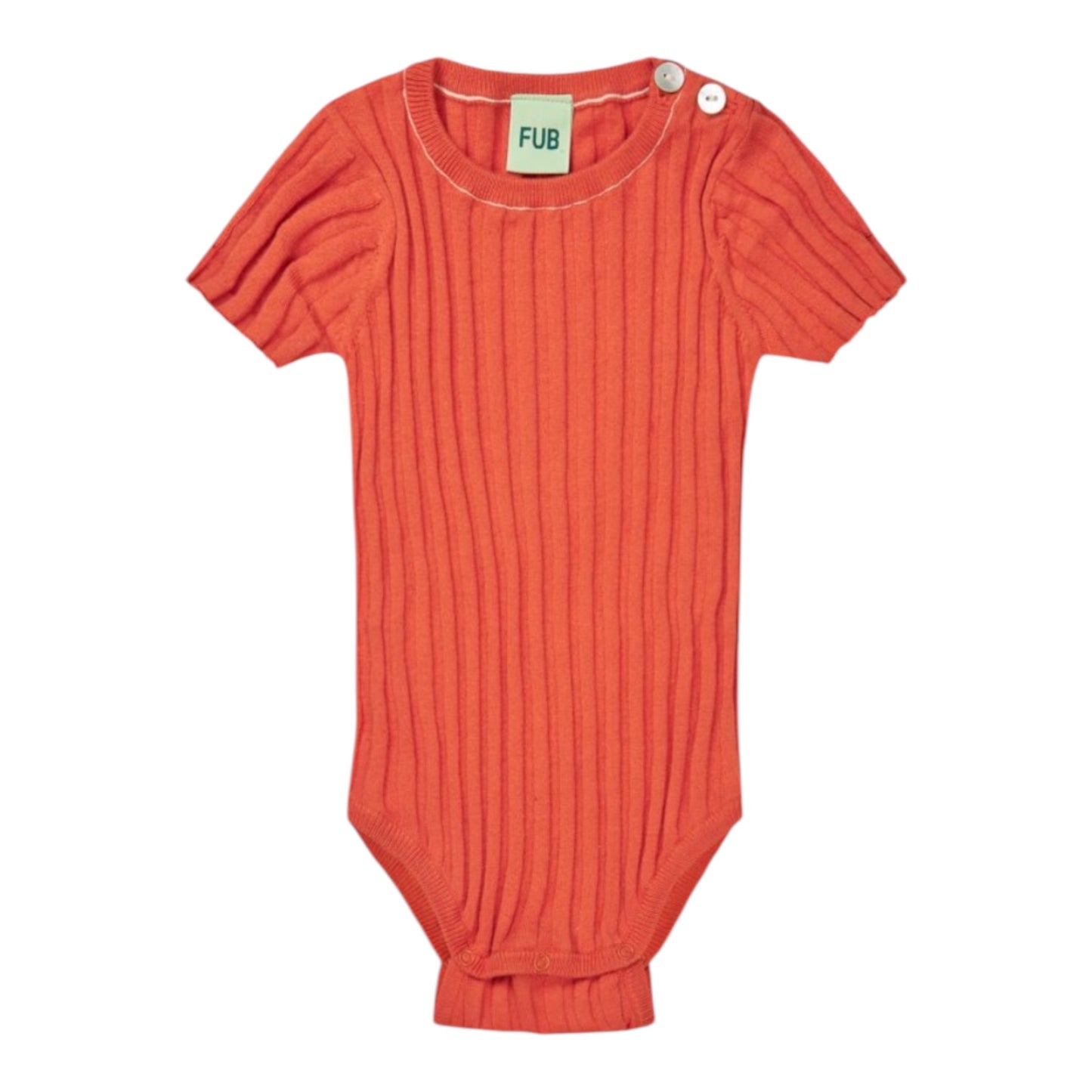Ripp-Body von Fub aus 100% Bio-Baumwolle, Gr. 62-92, Farbe: mandarine