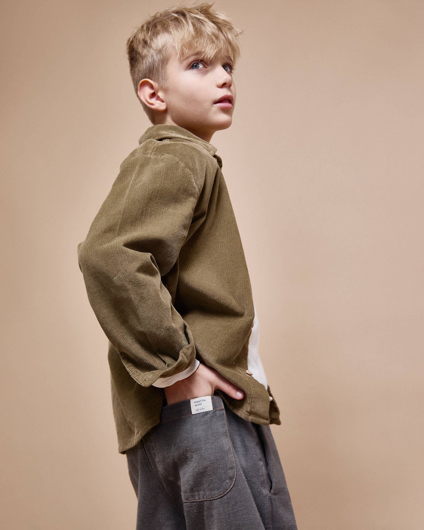 Hemd aus Microcord von Búho, Gr. 3-6 Jahre, Farbe: ocre