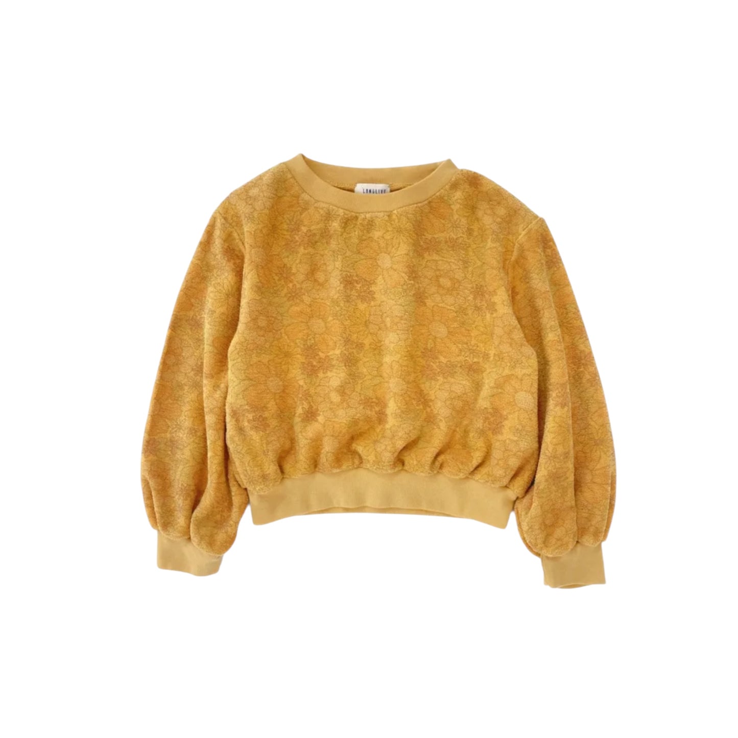 Sweatshirt aus Frottee von Longlivethequeen, 4-8 Jahre, Farbe: yellow flower