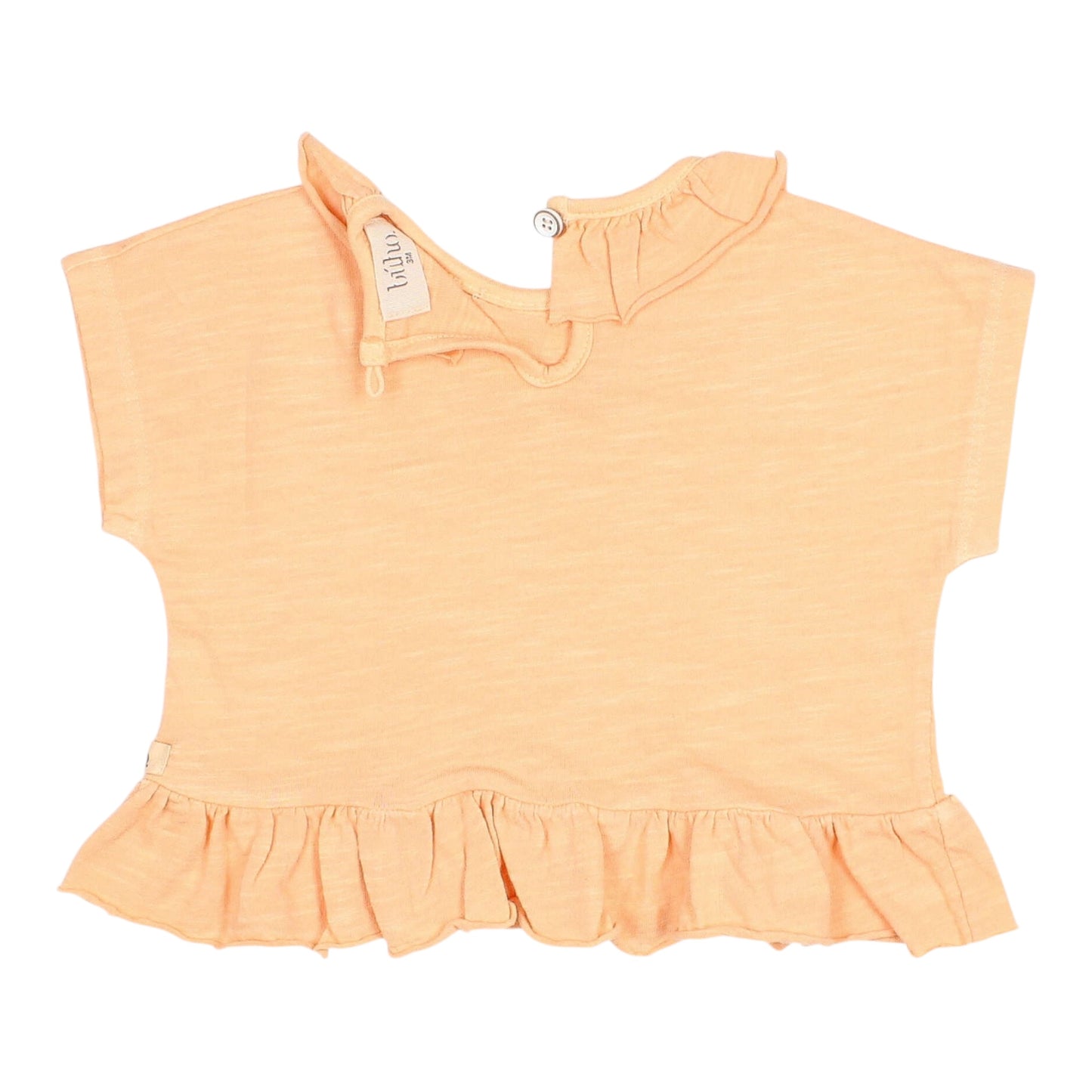 T-shirt with ruffles by Búho, size 6-24 months, color: apricot