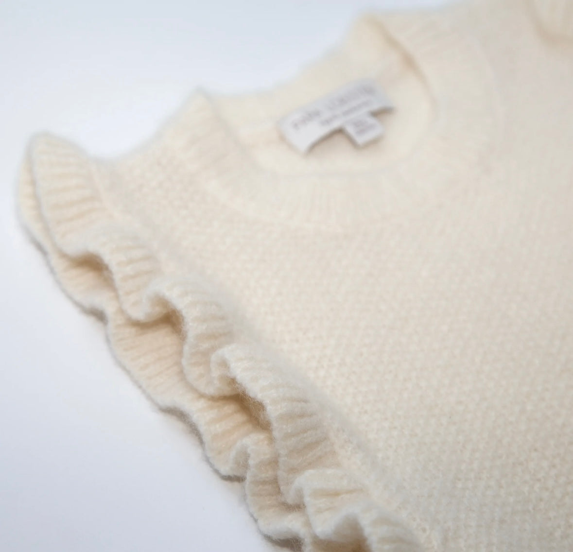 Pullunder aus Kaschmir von Papa Lobster, Gr. 86-176, Farbe: off white