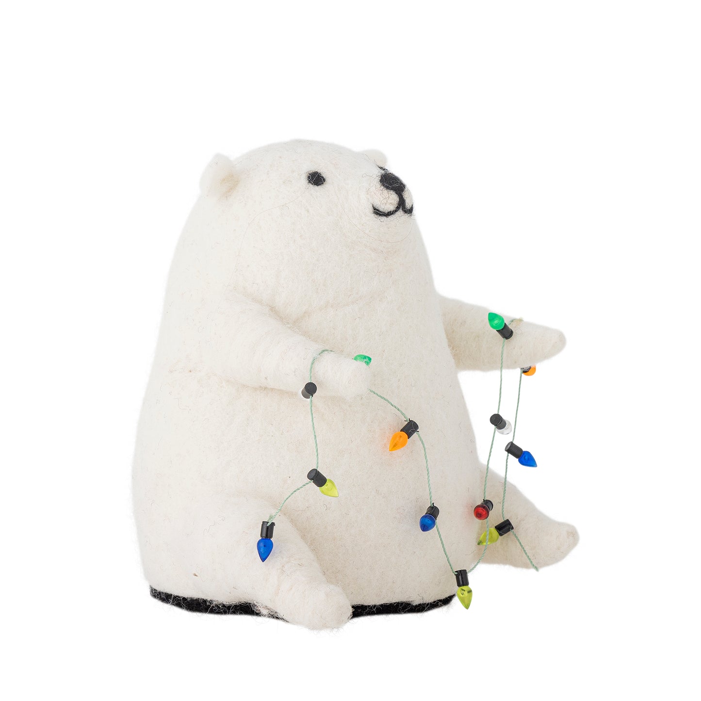 Gefilzter Polarbär mit Lichterkette von Bloomingville