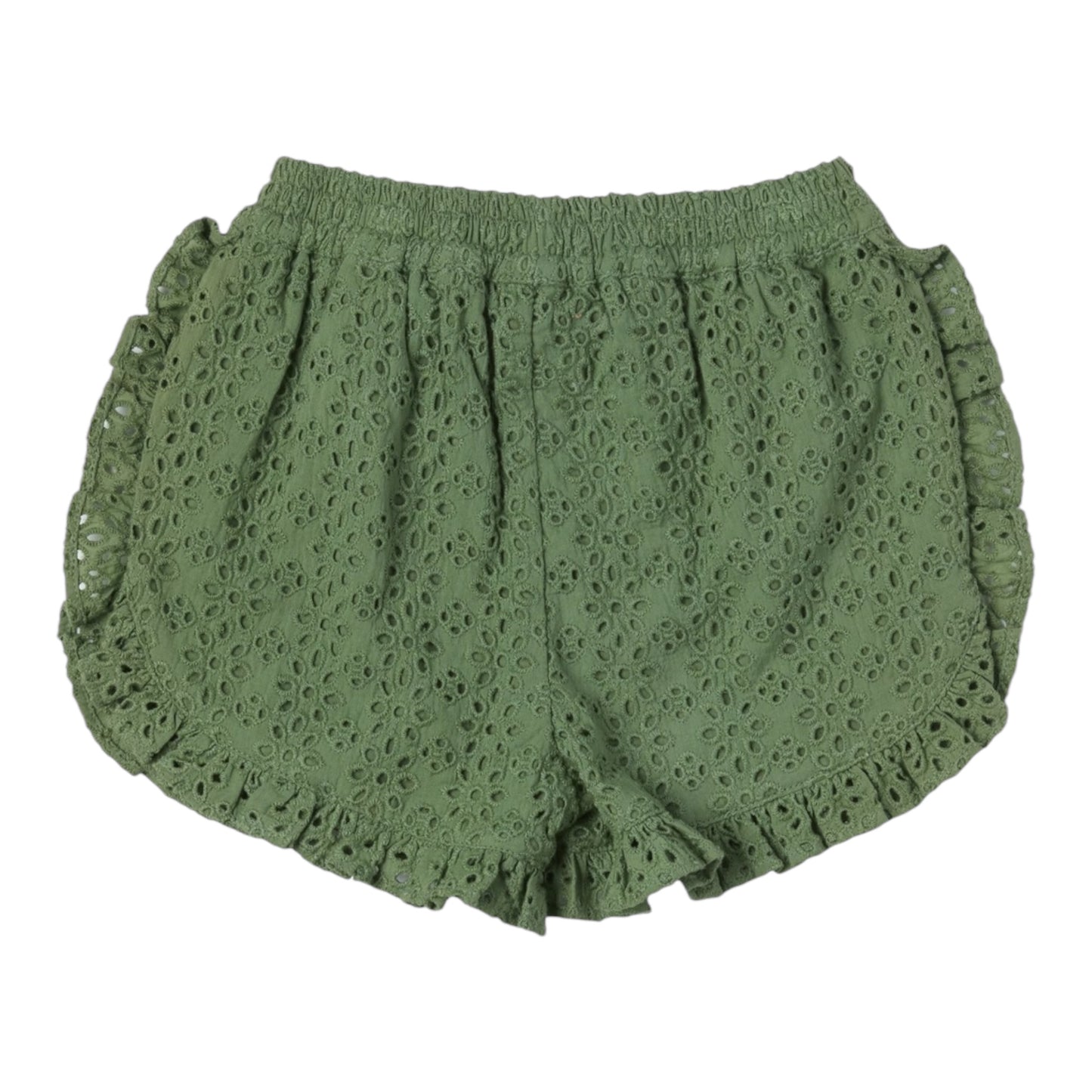 Pantalón corto perforado Bonheur du Jour Paris, talla 2-8 años, color: verde