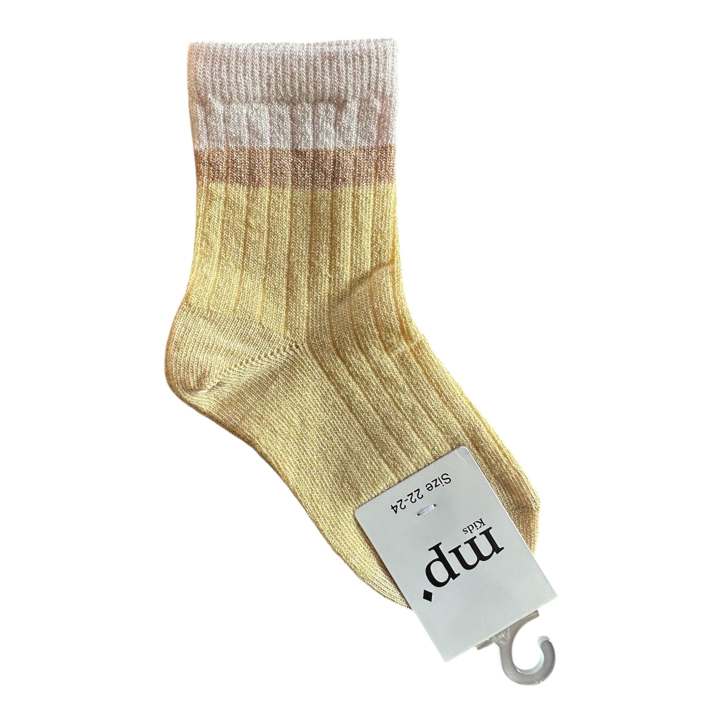 Glitzersocken von Mpkids, 22-36, Farbe: gelb/rose