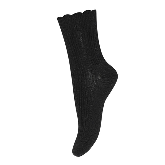 Glitzersocken Celosia von mpKids, Gr. 22-39, Farbe: black