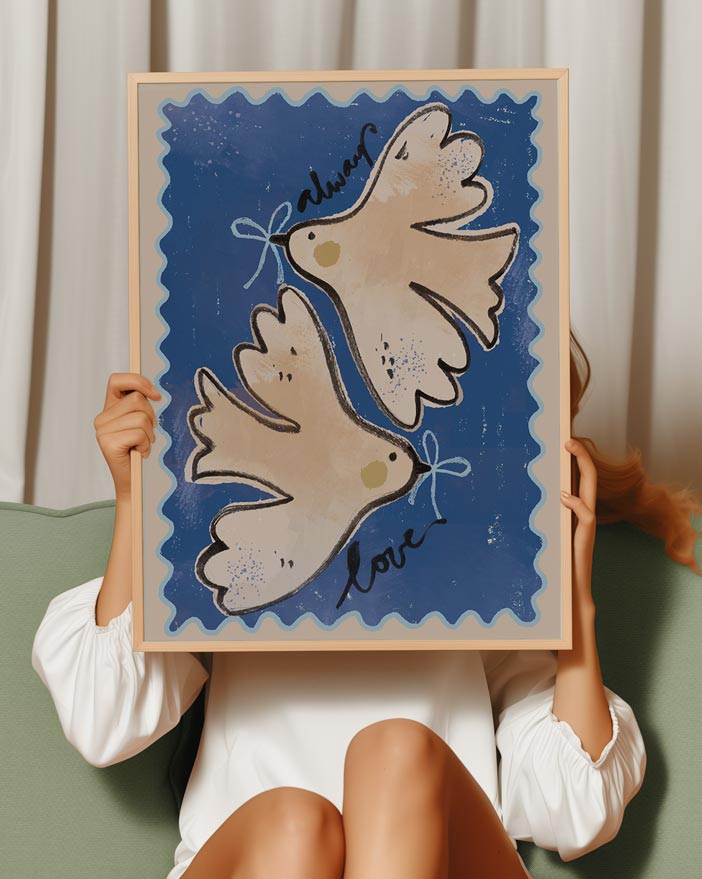 Als Inspiration für Dich: Poster „Tauben“ von Studio Loco
