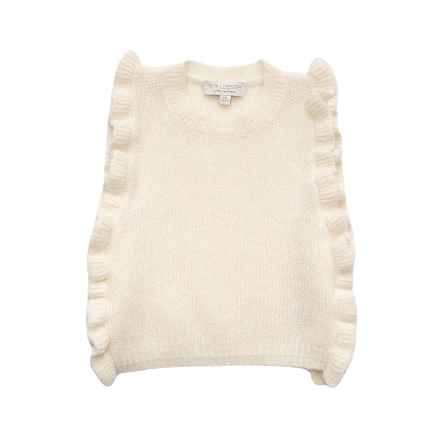 Pullunder aus Kaschmir von Papa Lobster, Gr. 86-176, Farbe: off white