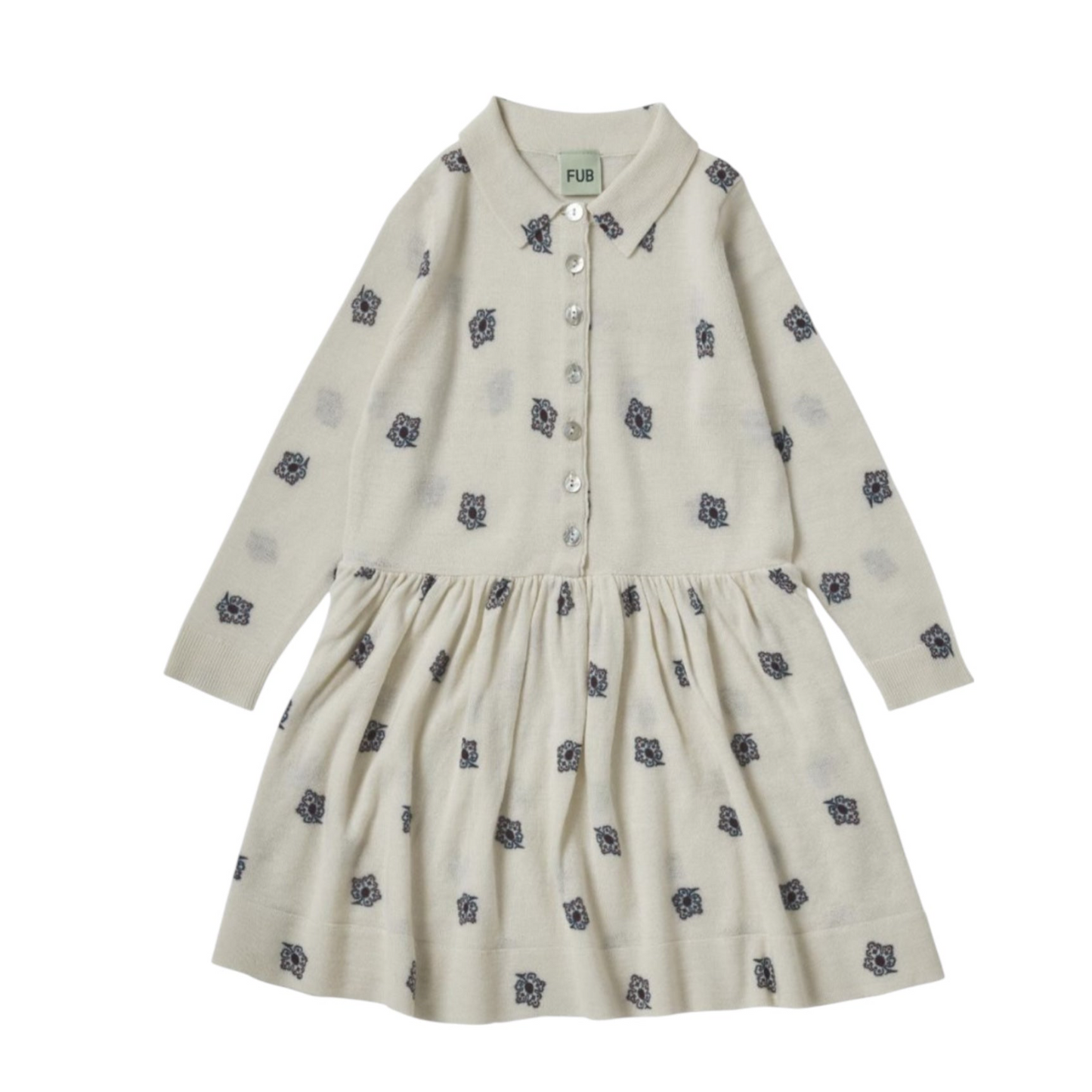 Kleid mit Print aus Merinowolle von Fub, Gr. 100-130, Farbe: ecru/ paisley