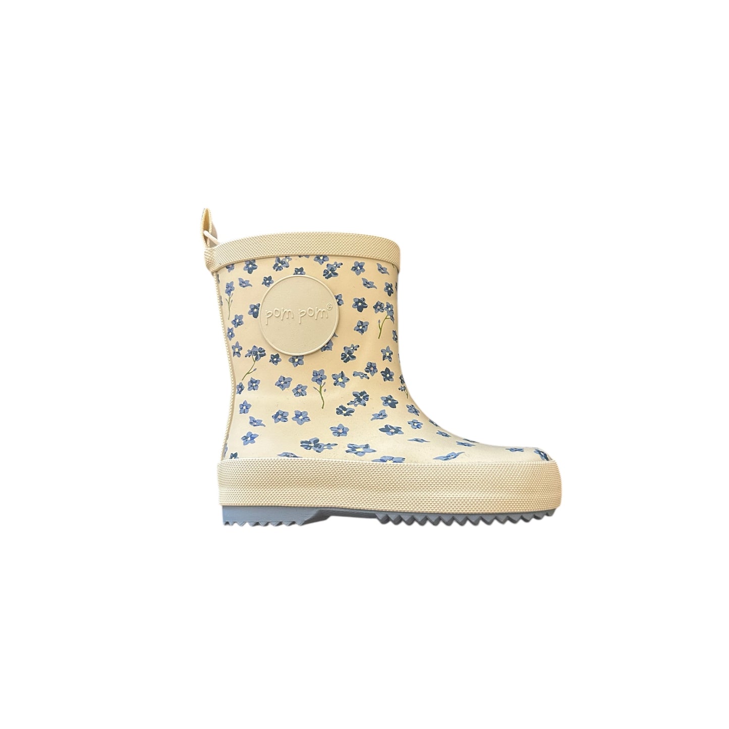 Gummistiefel von Pom Pom, Gr. 23-32, Farbe: off white/ forget my not