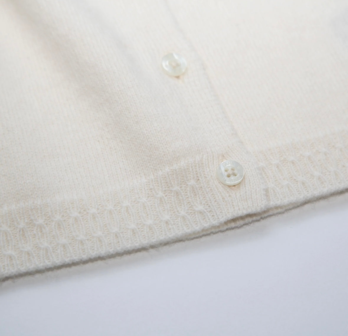 Strickjacke aus Kaschmir von Papa Lobster, Gr. 68-92, Farbe: white
