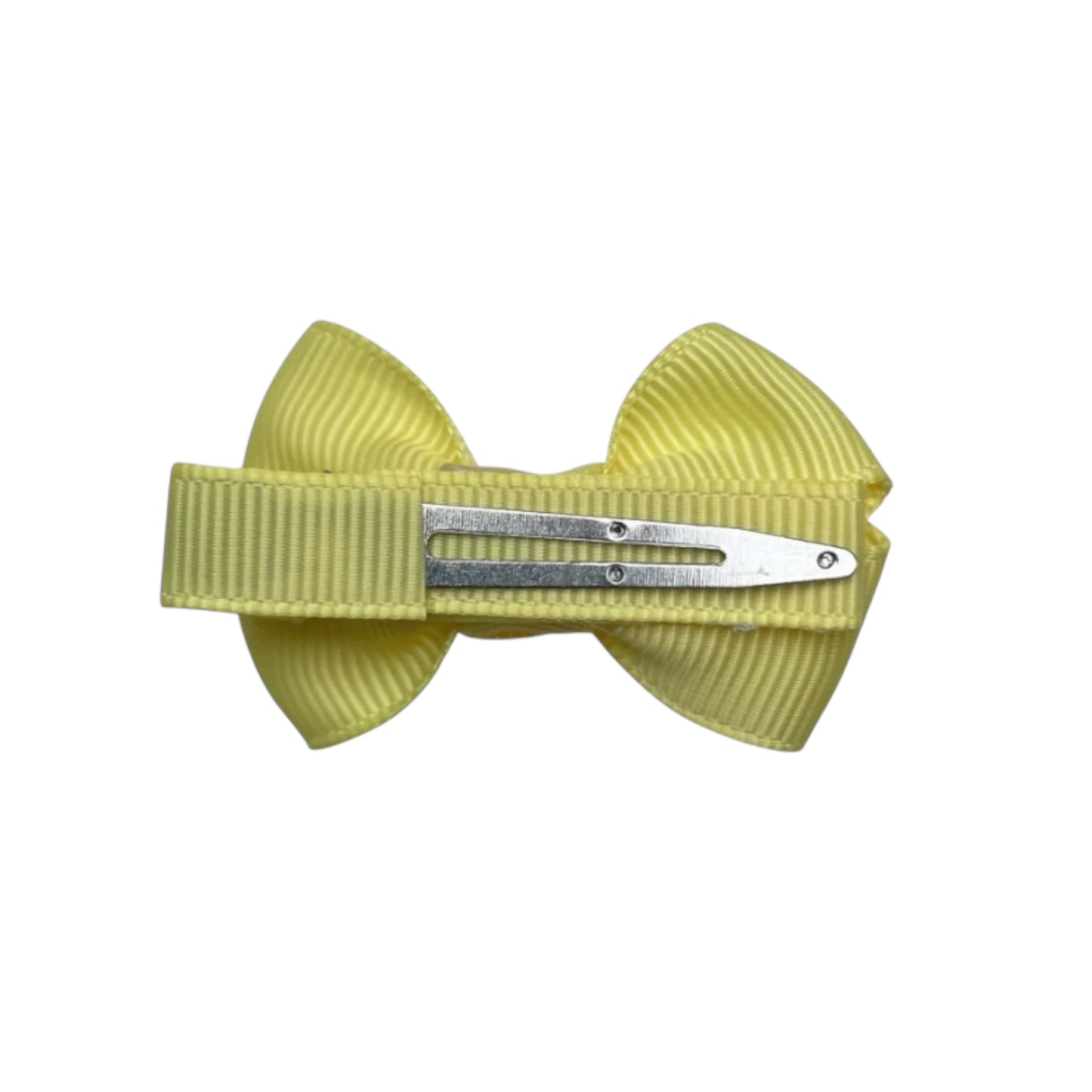 Haarschleife mit Clip in Zitronengelb