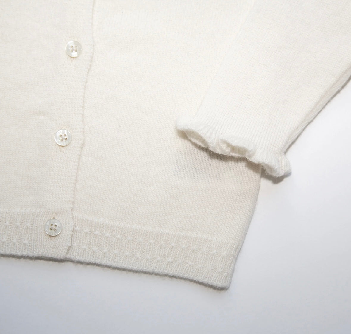 Strickjacke aus Kaschmir von Papa Lobster, Gr. 68-92, Farbe: white