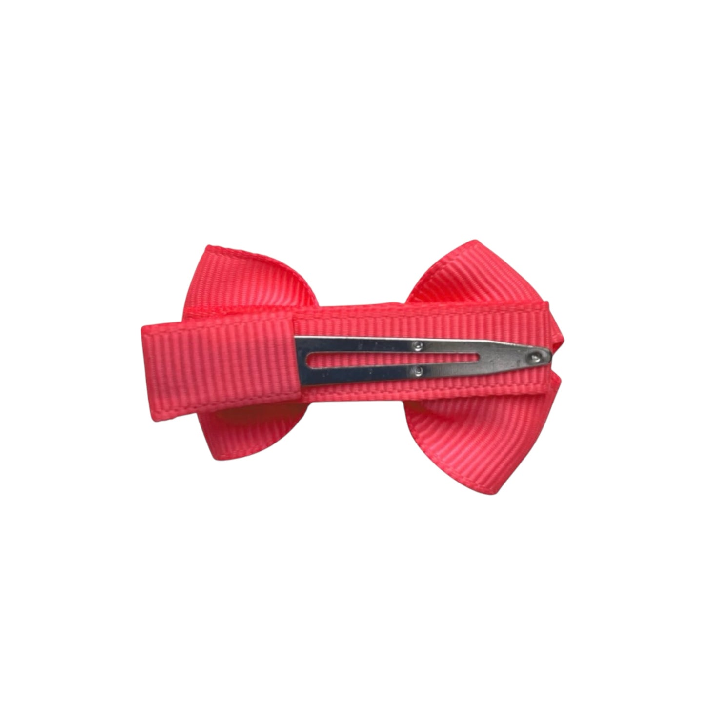 Haarschleife mit Clip in Neonkorall