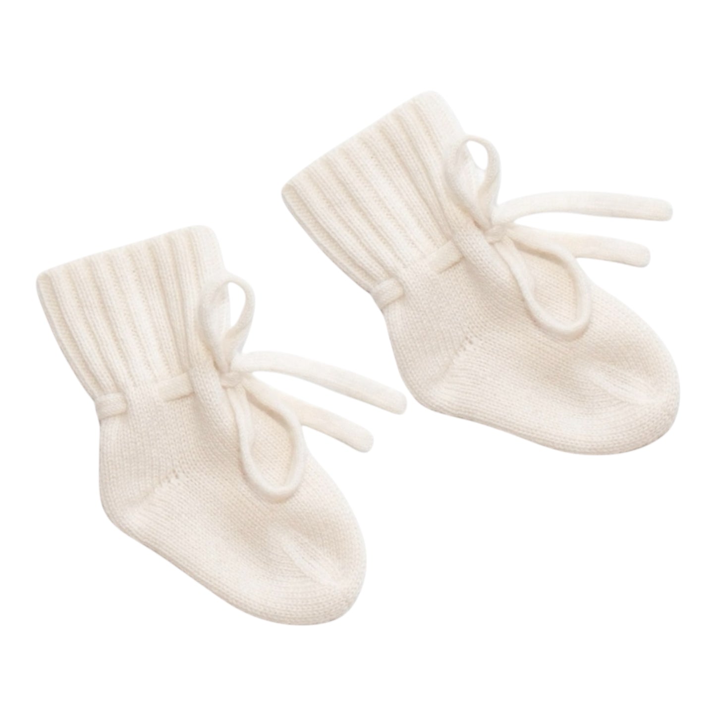 Baby-Söckchen Mimi von Papa Lobster, 0-6 Monate aus 100% Kaschmir, Farbe: off white