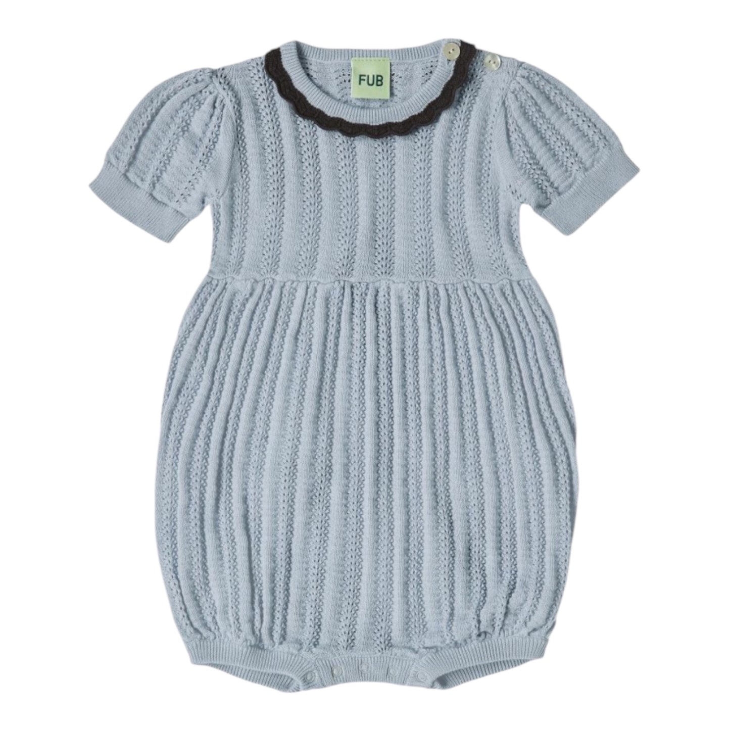 Pointelle-Romper von Fub aus 100% Bio-Baumwolle, Gr. 56-92, Farbe: cloud