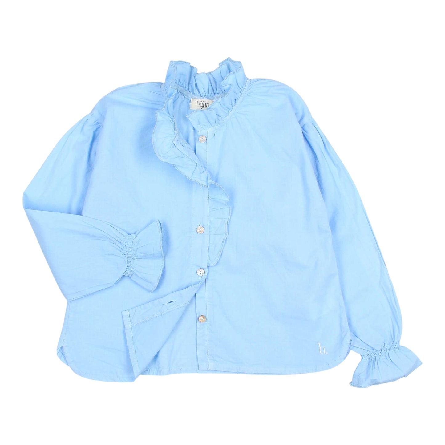 Bluse mit Rüschen von Búho, Gr. 3-6 Jahre, Farbe: provence blue