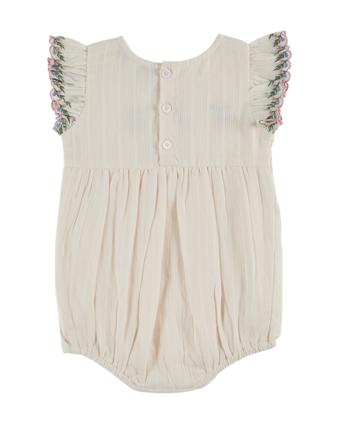 Gesmokter Romper von Emile et Ida, Gr. 3-24 Monate, Farbe: creme
