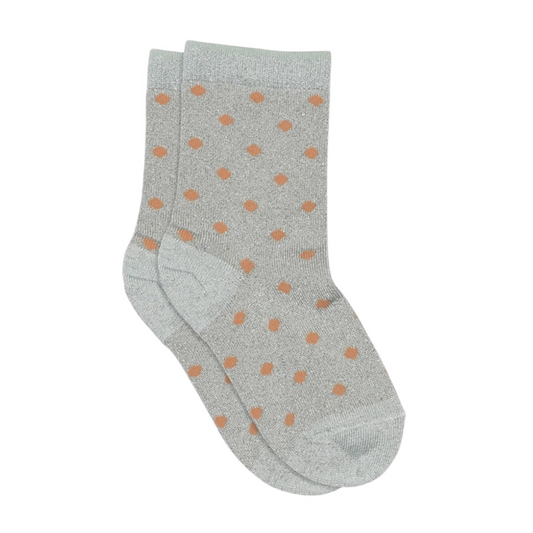 Glitzersocken mit Pünktlichen Irma von MpKids, Gr. 22-36, Farbe: hellblau